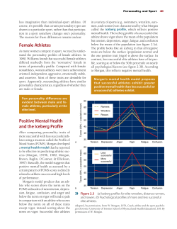 Female Athletes Positive Mental Health and the Iceberg