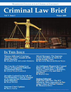Criminal Law Brief - American University Washington College of Law