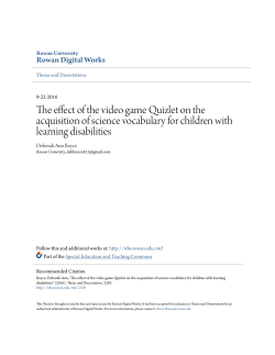 The effect of the video game Quizlet on the acquisition of science