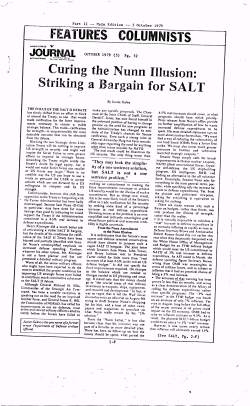 Striking a Bargain for SALT