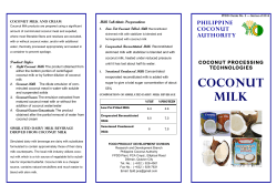 Coconut Milk - Philippine Coconut Authority