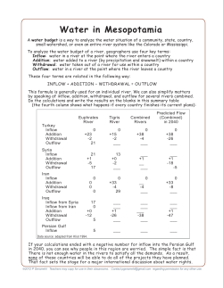 SW Asia Activity 3 - Water in Mesopotamia