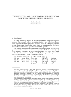 the phonetics and phonology of spirantization in north