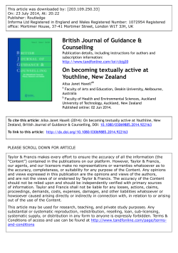 On becoming textually active at Youthline, New Zealand
