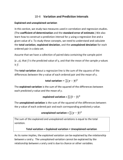 10-4 Variation and Prediction Intervals