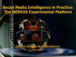 Social Media Intelligence in practice: The NEREUS