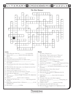 The Kite Runner Crossword Puzzle