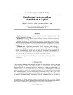 Parasitism and environmental sex determination in