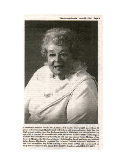 Marguerite Lary, Teacher and Scarborough Legend