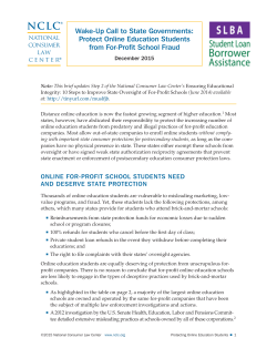 Protecting Online Education Students