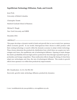 Equilibrium Technology Diffusion, Trade, and