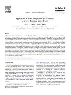 Application of para-nitrophenol (pNP) enzyme assays in degraded