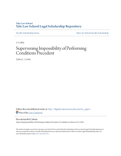 Supervening Impossibility of Performing Conditions Precedent