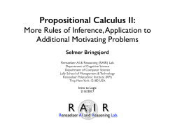 Propositional Calculus II