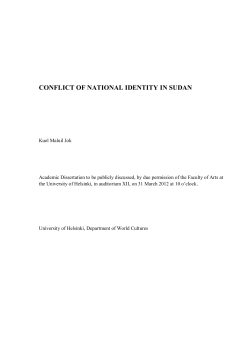 Conflict of National Identity in Sudan