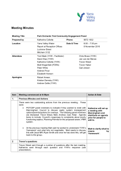 Minutes - Yarra Valley Water