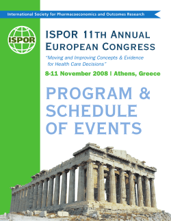 ISPOR 11th Annual european congress