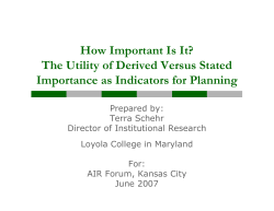 How Important Is It? The Utility of Derived Versus Stated Importance