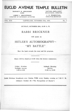 euclid avenue . temple bulletin