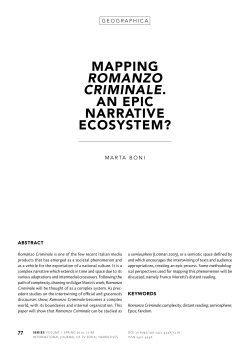 MAPPING ROMANZO CRIMINALE. AN EPIC NARRATIVE