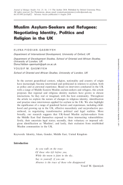 Asylum-seekers and refugees from the Middle East and North Africa