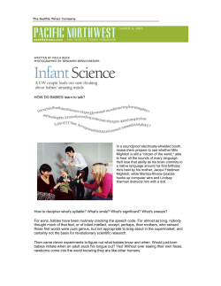 HOW DO BABIES learn to talk? - Institute for Learning and Brain