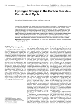 Hydrogen Storage in the Carbon Dioxide &Acirc;&OElig;