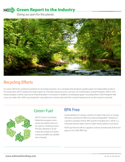NCCO Green Report - National Checking Company