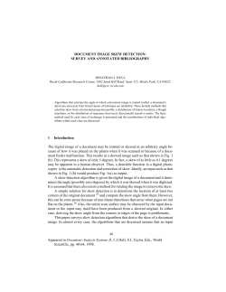 DOCUMENT IMAGE SKEW DETECTION