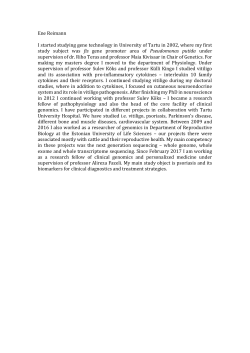 Short CV - Sisu@UT
