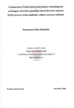 Comparison of silica-based poly( amine) containing ion exchangers