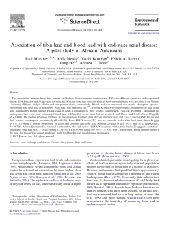 Association of tibia lead and blood lead with end-stage