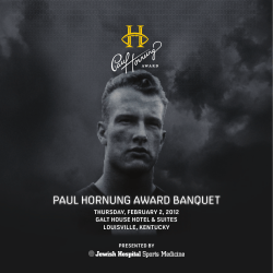 paul hornung award banquet - Louisville Sports Commission