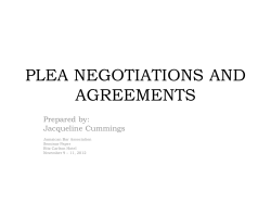plea negotiations and agreements