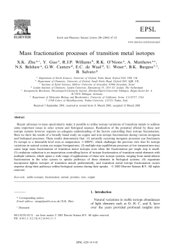 Mass fractionation processes of transition metal isotopes