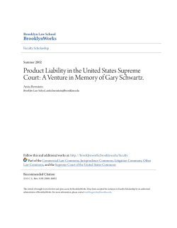 Product Liability in the United States Supreme Court
