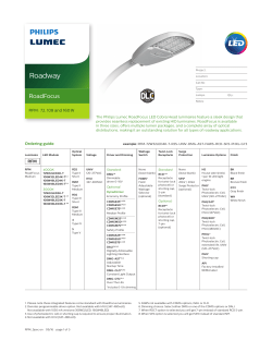 Philips RoadFocus RFM Spec Sheet