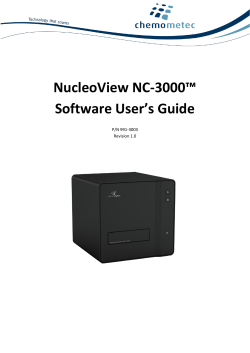 NucleoView NC-3000&trade; Software User`s Guide