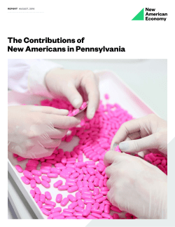 The Contributions of New Americans in Pennsylvania
