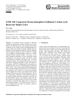 LOSCAR: Long-term Ocean-atmosphere