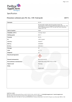 Potassium carbonate pure Ph. Eur., USP, Food grade A0573