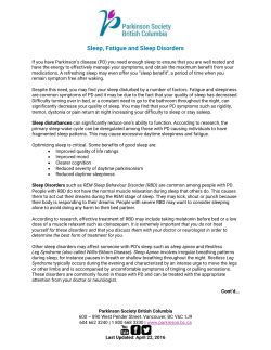 helpsheet - Parkinson Society British Columbia