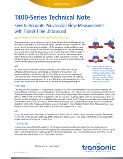 Keys to Accurate Flow Measurements with Transit-Time
