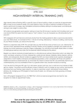 high-intensity interval training (hiit)