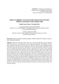 MEXICAN RIBBED VAULTS OF THE SIXTEENTH CENTURY