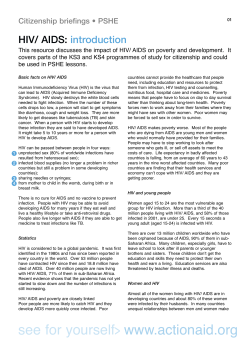 HIV/ AIDS: Introduction