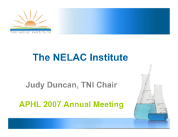 The NELAC Institute