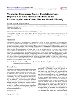 Monitoring Endangered Species Populations: Gene Dispersal Can