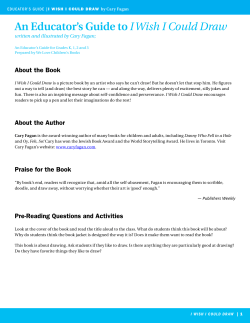 An Educator`s Guide to I Wish I Could Draw