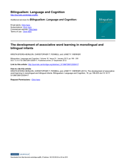 The development of associative word learning in monolingual and